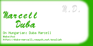 marcell duba business card